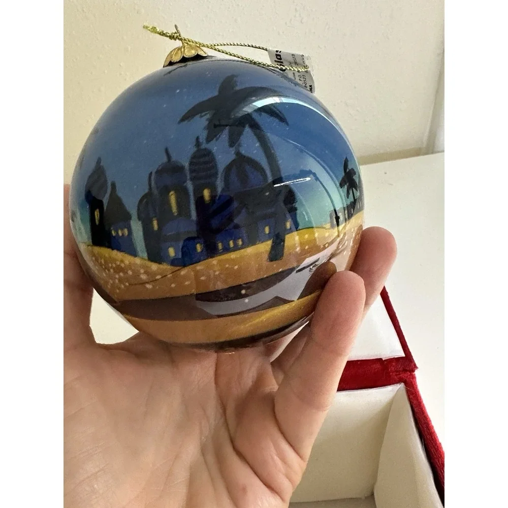 Li Bien 2020 Christmas Ornament Nativity Three Wise Men Scene Glass Globe